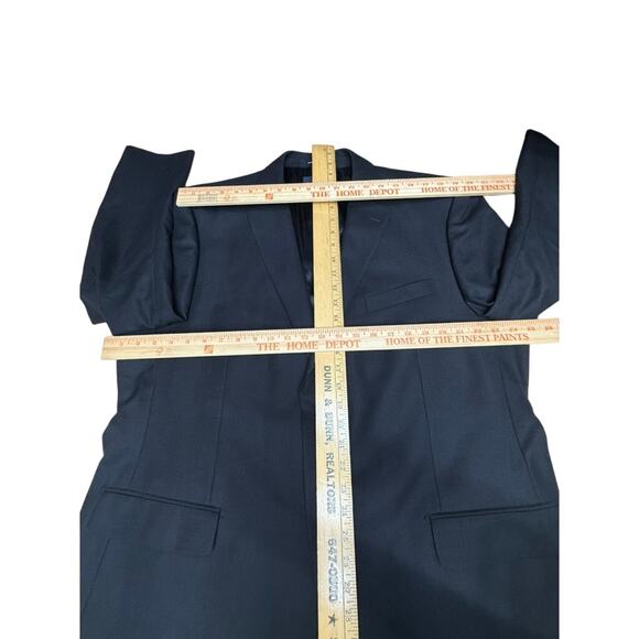 "Daniel Hechter" Paris Blazer SZ 48R Platinum Blk Parvizi Double Vented Wedding - Picture 2 of 9